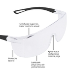 Óculos De Segurança Proteção Incolor Evolution Pro | Valeplas